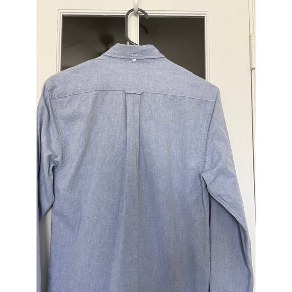 APOLIS Global Citizen Men's washed Oxford Blue Button Down Shirt size small - Picture 8 of 12